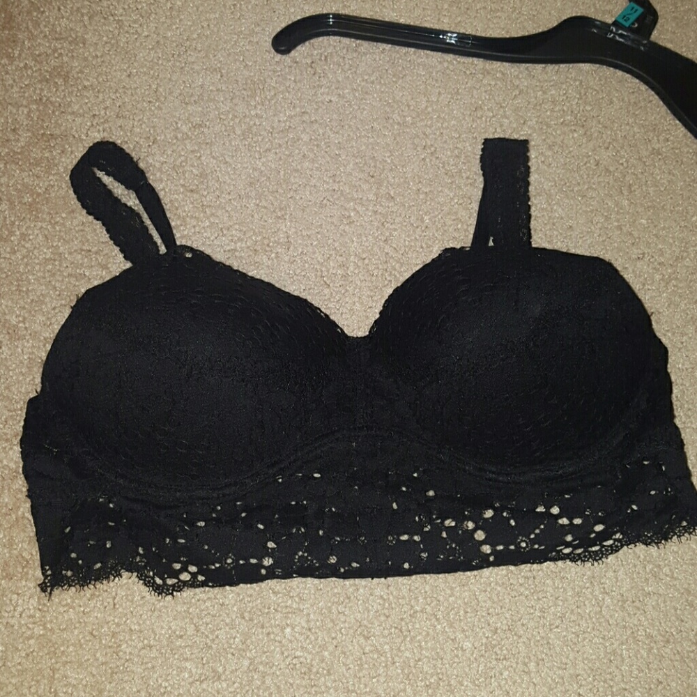 Black Lace XL Pink Bralette